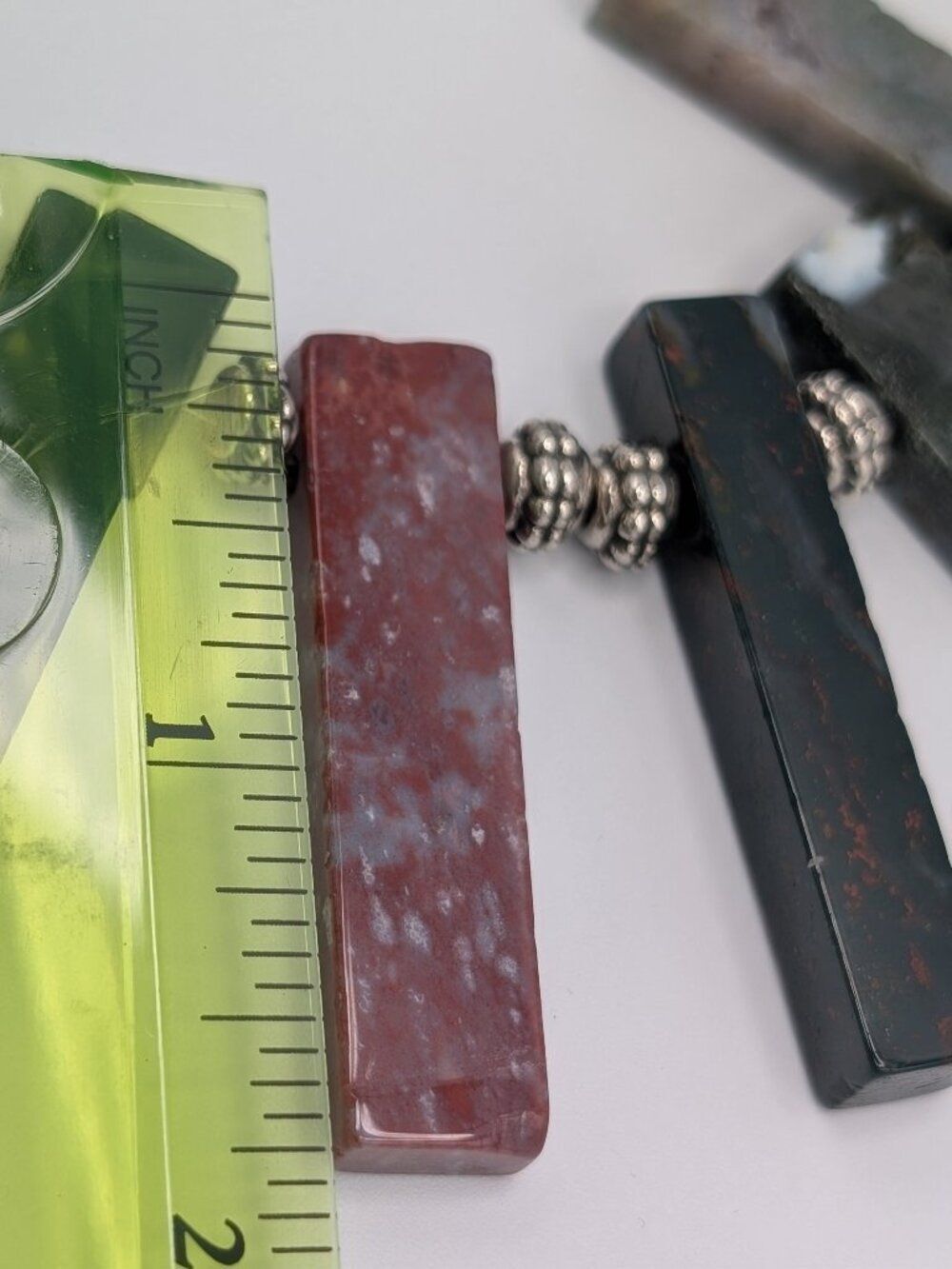 Natural Gemstone Slab Destash Lot Moss Agate Jasper Beads Craft Repair Upcycle - Picture 7 of 9